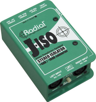 Radial J-Iso Stereo +4dB to -10dB Isolated Line Level Converter Radial J-Iso Stereo +4dB to -10dB Isolated Line Level Converter