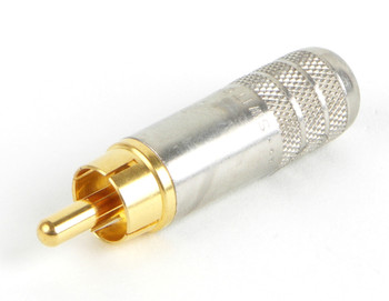 Switchcraft 3502AAU Cable Mount RCA Plug, Gold Pin / Nickel Body Switchcraft 3502AAU Cable Mount RCA Plug, Gold Pin / Nickel Body