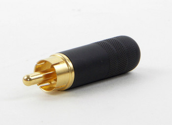 Switchcraft 3502ABAU Cable Mount RCA Plug, Gold Pin / Black  Body Switchcraft 3502ABAU Cable Mount RCA Plug, Gold Pin / Black  Body
