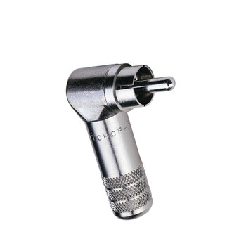 Switchcraft 3502RA Right Angle Cable Mount RCA Plug, Nickel Pin / Nickel Body Switchcraft 3502RA Right Angle Cable Mount RCA Plug, Nickel Pin / Nickel Body