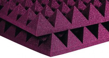 Auralex 12x 2" x 24" x 48" Studiofoam Pyramid Burgundy - A Auralex 12x 2" x 24" x 48" Studiofoam Pyramid Burgundy - A