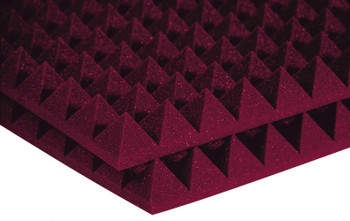 Auralex 12x 2" x 24" x 48" Studiofoam Pyramid Burgundy - A Auralex 12x 2" x 24" x 48" Studiofoam Pyramid Burgundy - A