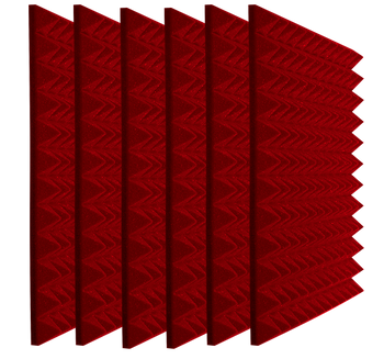 Auralex 6x 4" x 24" x 24" Studiofoam Pyramid, Burgundy Auralex 6x 4" x 24" x 24" Studiofoam Pyramid, Burgundy