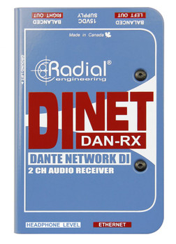 Radial DiNET DAN-RX 2-Channel Dante Network Receiver - Top Radial DiNET DAN-RX 2-Channel Dante Network Receiver - Top