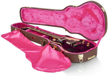 Gator GW-LP-BROWN Gibson Les Paul Guitar Deluxe Wood Case, Brown Gator GW-LP-BROWN Gibson Les Paul Guitar Deluxe Wood Case, Brown
