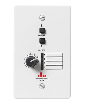 DBX ZC-8 Wall-Mounted Zone Controller with Source Select DBX ZC-8 Wall-Mounted Zone Controller with Source Select