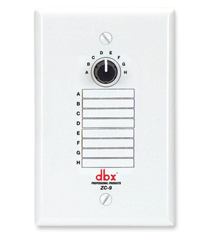 DBX ZC-9 8-Position Wall-Mounted Zone Controller DBX ZC-9 8-Position Wall-Mounted Zone Controller