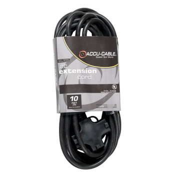 Elation 50 Ft Black 12-Gauge Extension Cord w/Tri-tap Edison Sockets Elation 50 Ft Black 12-Gauge Extension Cord w/Tri-tap Edison Sockets