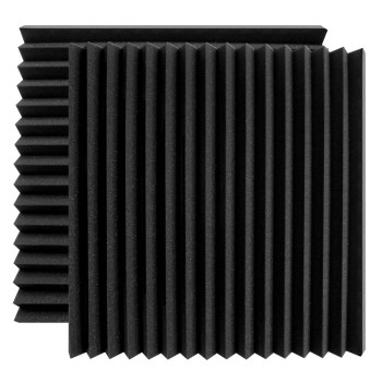 Ultimate Acoustics UA-WPW-24 Foam Wedge Panel - Charcoal - 12 Pack Ultimate Acoustics UA-WPW-24 Foam Wedge Panel - Charcoal - 12 Pack