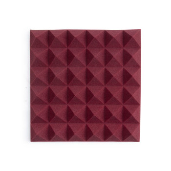 Gator Pack of 12x12" Burgundy Acoustic Pyramid Panels Gator Pack of 12x12" Burgundy Acoustic Pyramid Panels