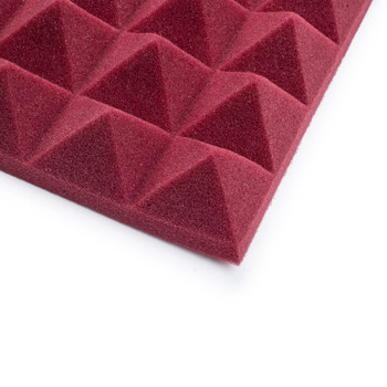 Gator Pack of 12x12" Burgundy Acoustic Pyramid Panels Gator Pack of 12x12" Burgundy Acoustic Pyramid Panels