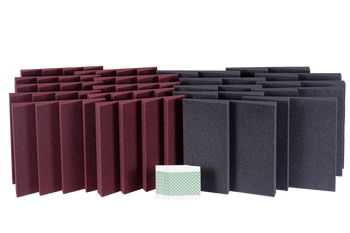 Auralex Streamer Kit: 20x 2x12" Burgundy & Charcoal DST112 Panels Auralex Streamer Kit: 20x 2x12" Burgundy & Charcoal DST112 Panels