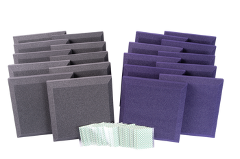 Auralex Home Office Kit 20x 2x12" SonoFlat Panels in Purple & Charcoal Auralex Home Office Kit 20x 2x12" SonoFlat Panels in Purple & Charcoal