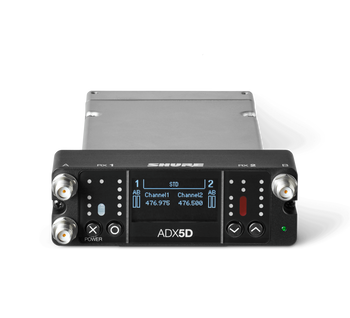 Shure ADX5D Axient Digital Dual-Channel Portable Wireless Receiver Shure ADX5D Axient Digital Dual-Channel Portable Wireless Receiver