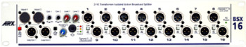 ARX BSX 16 1 or 2 in, 16 out Transformer Isolated Active Broadcast Splitter