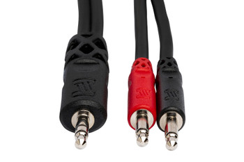Hosa YMM-152 Stereo Breakout 3.5 mm TRS to Dual 3.5 mm TS 12 in Hosa YMM-152 Stereo Breakout 3.5 mm TRS to Dual 3.5 mm TS 12 in