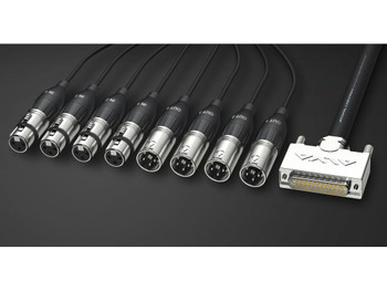 ALVA D-Sub25 male to 8 x XLR (4 x XLR female + 4 x XLR male) ALVA D-Sub25 male to 8 x XLR (4 x XLR female + 4 x XLR male)