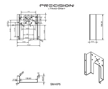 Triad-Orbit Precision SM-KP5 | Kali Audio IN-5 Adapter Bracket Triad-Orbit Precision SM-KP5 | Kali Audio IN-5 Adapter Bracket