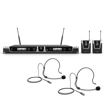 LD Systems U505 BPH2 - Wireless Microphone System with 2 x Bodypack and 2 x Headset, 514 - 542 MHz, US Power LD Systems U505 BPH2 - Wireless Microphone System with 2 x Bodypack and 2 x Headset, 514 - 542 MHz, US Power