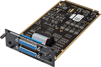 Auvitran AxC-DS32io AES3 card with 16 In with SRC and 16 Out on 2x DB-25