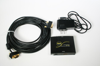 Monoprice HDC-VAH VGA to HDMI adapter w/Power Supply & VGA Cable [USED]