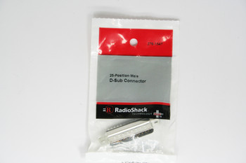 Radio Shack 276-1457 25-Position D-Sub Connector Male DB-25 Solder Type