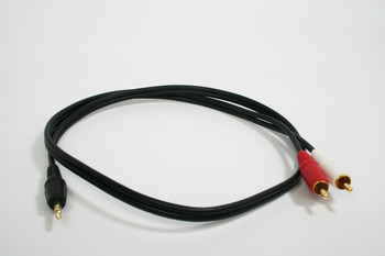 3.5mm TRS to Dual-RCA Stereo Breakout Cable - 3 Ft - Gold