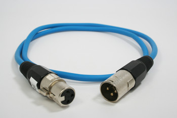 Seismic Audio XLR Cable - 3 Ft - Blue [USED]