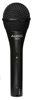 Audix OM3S Dynamic Hypercardioid Micophone W/ On / Off Switch Audix OM3S Dynamic Hypercardioid Micophone W/ On / Off Switch