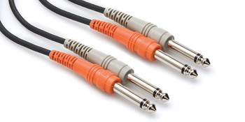 Hosa Stereo Interconnect Dual 1/4 in TS to Same Hosa Stereo Interconnect Dual 1/4 in TS to Same