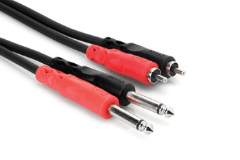 Hosa Stereo Interconnect Dual 1/4 in TS to Dual RCA Hosa Stereo Interconnect Dual 1/4 in TS to Dual RCA