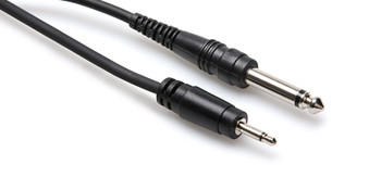 Hosa Mono Interconnect 3.5 mm TS to 1/4 in TS Hosa Mono Interconnect 3.5 mm TS to 1/4 in TS
