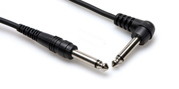 Hosa Unbalanced Interconnect 1/4 In TS to Right-angle 1/4 TS Hosa Unbalanced Interconnect 1/4 In TS to Right-angle 1/4 TS