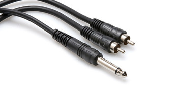 Hosa CYR Series  Y Cable 1/4 in TS to Dual RCA Hosa CYR Series  Y Cable 1/4 in TS to Dual RCA