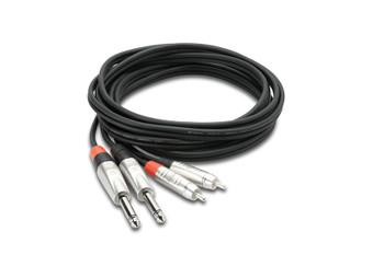 Hosa Pro Stereo Interconnect - Dual REAN 1/4 in TS to RCA Hosa Pro Stereo Interconnect - Dual REAN 1/4 in TS to RCA