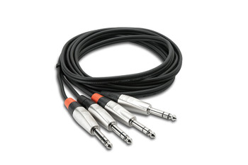 Hosa Pro Stereo Interconnect HSS-00X2 Dual REAN 1/4 in TRS to Same Hosa Pro Stereo Interconnect HSS-00X2 Dual REAN 1/4 in TRS to Same