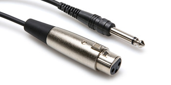Hosa Unbalanced Interconnect XLR3F to 1/4 in TS Hosa Unbalanced Interconnect XLR3F to 1/4 in TS