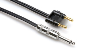 Hosa Speaker Cable - 1/4 in TS to Dual Banana Hosa Speaker Cable - 1/4 in TS to Dual Banana