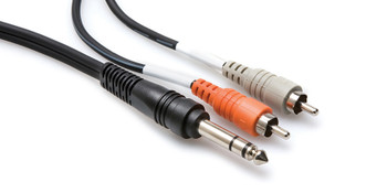 Hosa Insert Cable 1/4 in TRS to Dual RCA Hosa Insert Cable 1/4 in TRS to Dual RCA