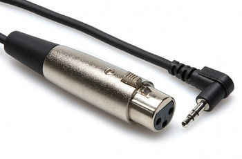 Hosa Microphone Cable XLR3F to Right-angle 3.5 mm TRS Hosa Microphone Cable XLR3F to Right-angle 3.5 mm TRS