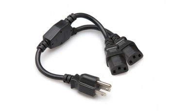 Hosa YIE-406 Power Y Cable Dual IEC C13 to NEMA 5-15P Hosa YIE-406 Power Y Cable Dual IEC C13 to NEMA 5-15P