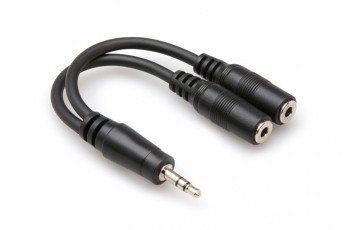 Hosa YMM-232 Y Cable 3.5 mm TRS to Dual 3.5 mm TRSF Hosa YMM-232 Y Cable 3.5 mm TRS to Dual 3.5 mm TRSF
