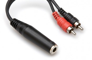 Hosa YPR-257 Stereo Breakout 1/4 in TRSF to Dual RCA Hosa YPR-257 Stereo Breakout 1/4 in TRSF to Dual RCA