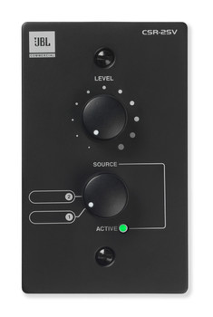 JBL CSR-2SV Wall Controller with 2-Position Source Selector and Volume Control - Black JBL CSR-2SV Wall Controller with 2-Position Source Selector and Volume Control - Black