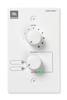 JBL CSR-2SV Wall Controller with 2-Position Source Selector and Volume Control - White JBL CSR-2SV Wall Controller with 2-Position Source Selector and Volume Control - White