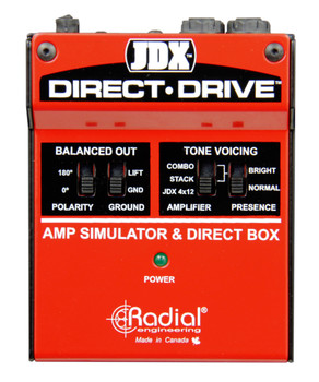 Radial Engineering Tonebone JDX Direct-Drive™ Amp Simulator and DI box - Top View Radial Engineering Tonebone JDX Direct-Drive™ Amp Simulator and DI box - Top View