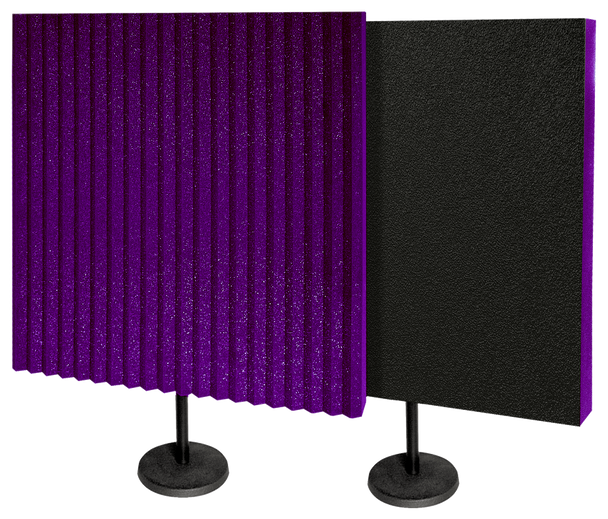 Auralex 2x 3" x 24" x 24" DeskMAX Panels, 2x Desk Stands, Purple