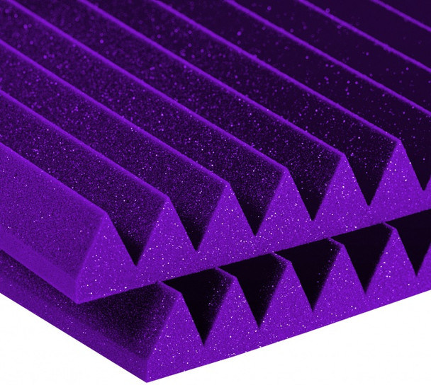 Auralex 12x 2" x 24" x 24" Studiofoam Wedge Panels, Purple - A