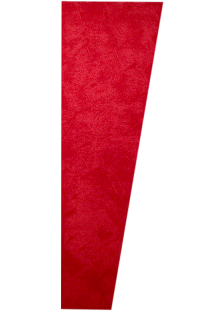 Auralex 1" x 16" x 48" Red SonoSuede Trapezoid Panel, Right