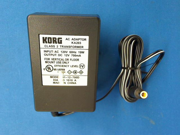 Korg KA-203 Power Supply Adapter for KP-2, KP-3 (12V, 700mA)